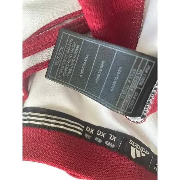 ADIDAS NBA MIAMI HEAT BOSH #1 JERSEY STITCHED WHITE RED SZ XL 2011 BASKETBALL
